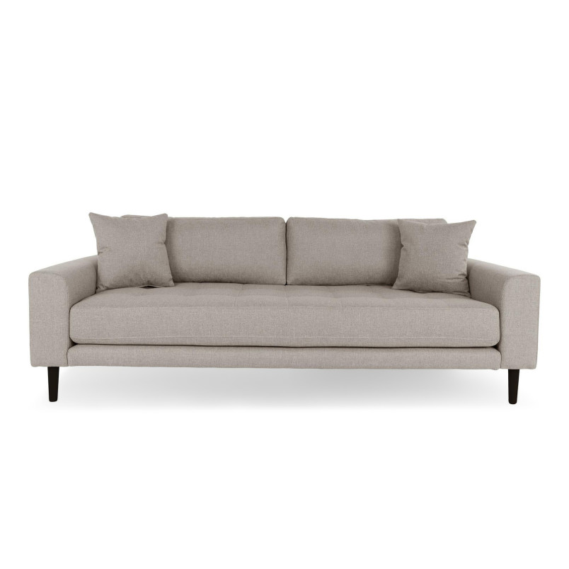 Sofa tapicerowana na nóżkach Lido 3-osobowa ciemny beż / nogi czarne House Nordic