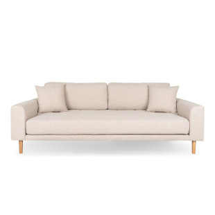 Sofa tapicerowana na nóżkach Lido 3-osobowa piaskowy / nogi naturalne House Nordic