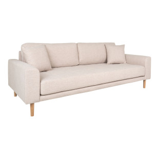 Sofa tapicerowana na nóżkach Lido 3-osobowa piaskowy / nogi naturalne House Nordic