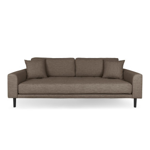 Sofa tapicerowana na nóżkach Lido 3-osobowa brązowy / nogi czarne House Nordic