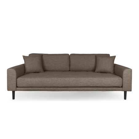 Sofa tapicerowana na nóżkach Lido 3-osobowa brązowy / nogi czarne House Nordic
