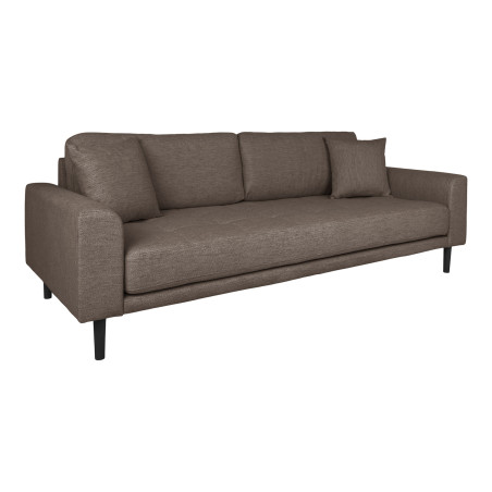 Sofa tapicerowana na nóżkach Lido 3-osobowa brązowy / nogi czarne House Nordic