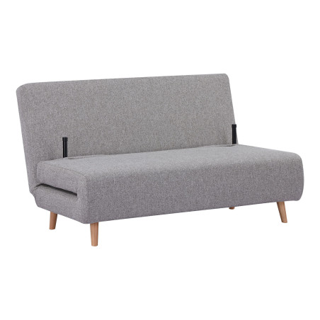 Sofa 2 osobowa rozkładana z poduszkami Marlow 140cm szary / brzoza House Nordic