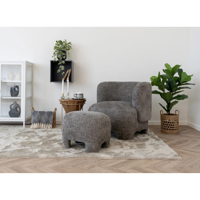 Podnóżek do fotela Nazare szary House Nordic