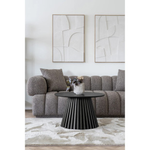 Stolik kawowy fornirowany na podstawie z lameli Osaka 70cm dąb czarny House Nordic