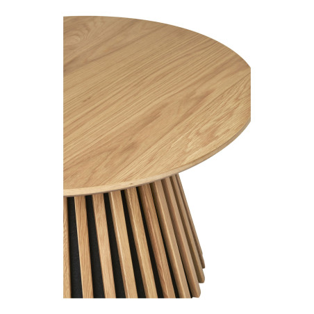 Stolik kawowy fornirowany na podstawie z lameli Osaka 70cm dąb naturalny House Nordic