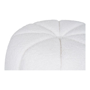 Pufa tapicerowana z przeszyciem Paisley 48cm biała House Nordic
