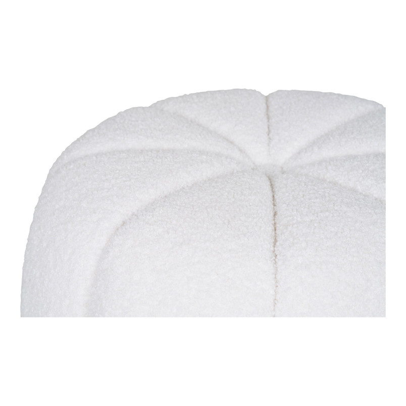 Pufa tapicerowana z przeszyciem Paisley 48cm biała House Nordic