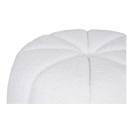 Pufa tapicerowana z przeszyciem Paisley 48cm biała House Nordic