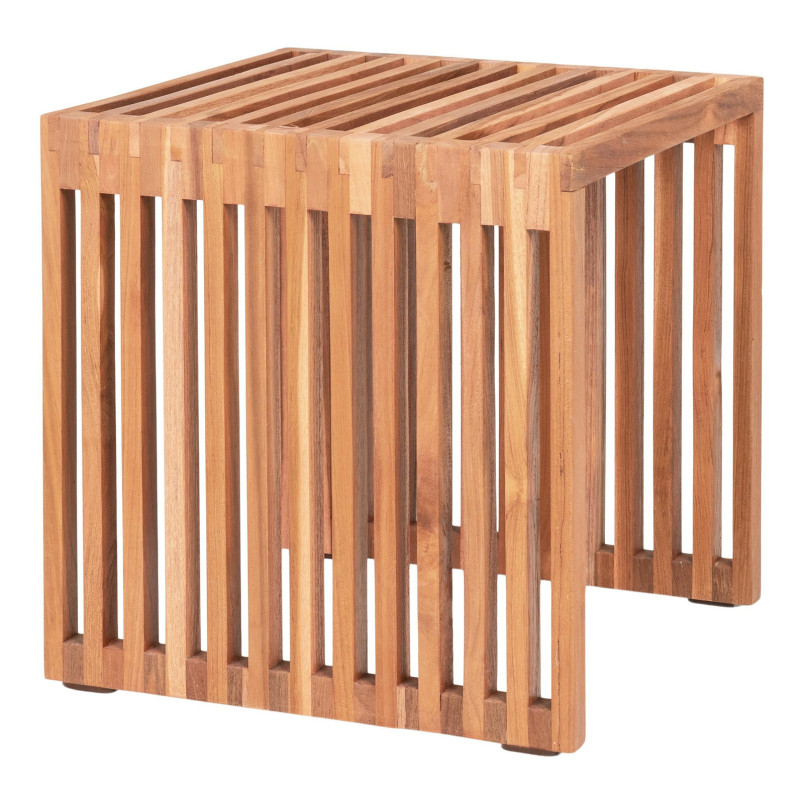 Stolik kwadratowy z drewna tekowego Pego 40x40cm House Nordic