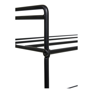 Półka metalowa na buty - 3 poziomy Swansea 60x49,5x25cm czarna House Nordic