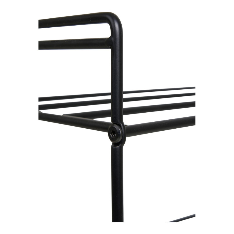 Półka metalowa na buty - 3 poziomy Swansea 60x49,5x25cm czarna House Nordic
