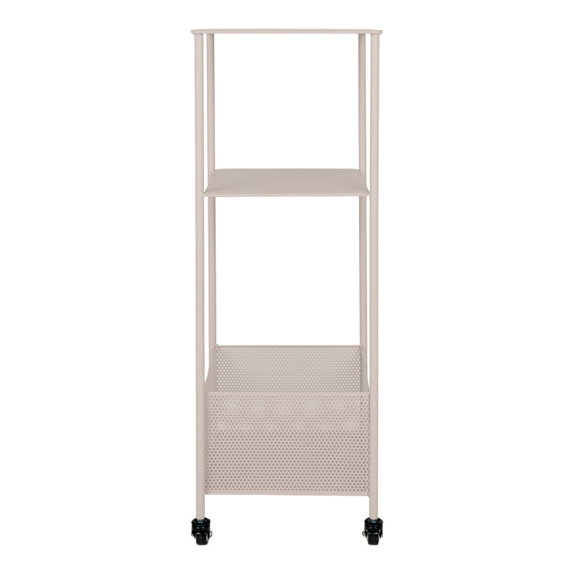 Regał metalowy na kółkach Torres 106x35x35cm beżowy House Nordic