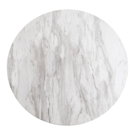 Stół okrągły na jednej nodze Bolzano 90cm imitacja marmuru / złoty House Nordic