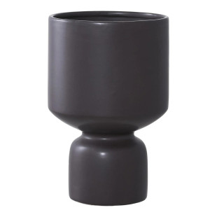 Doniczka / osłonka ceramiczna Kielich 23,5cm czarna House Nordic