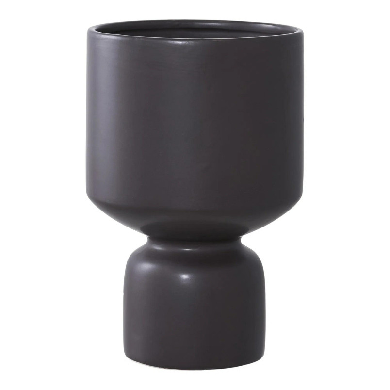 Doniczka / osłonka ceramiczna Kielich 23,5cm czarna House Nordic