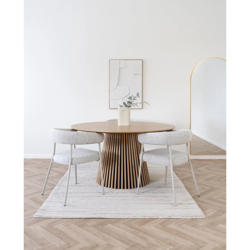 Krzesło tapicerowane Trivio boucle beż / kaszmir House Nordic