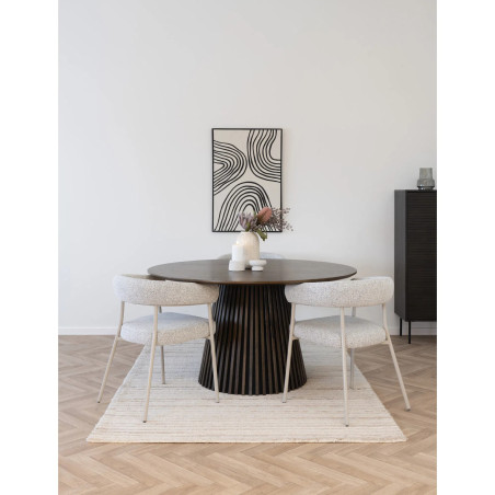 Krzesło tapicerowane Trivio boucle beż / kaszmir House Nordic