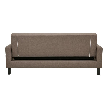 Sofa rozkładana pikowana na nóżkach Milton 204cm brązowy / czarne nogi House Nordic
