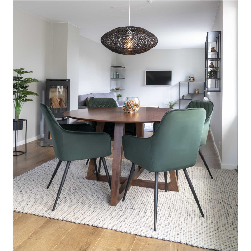 Stół fornirowany okrągły Hellerup 137cm orzech House Nordic