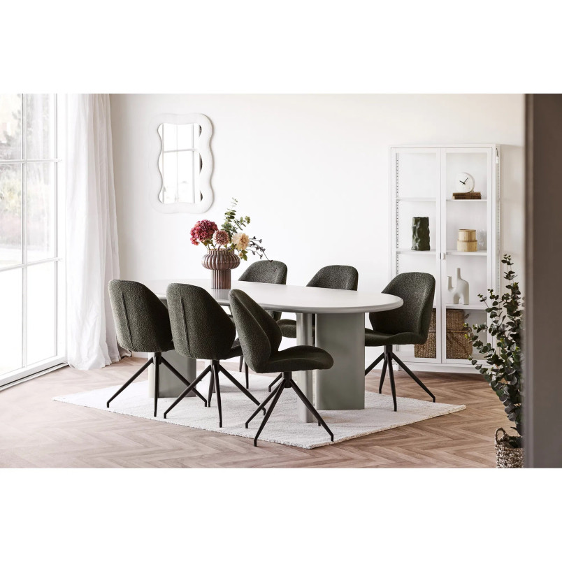 Stół owalny modern Nagano 100x220cm piaskowy House Nordic