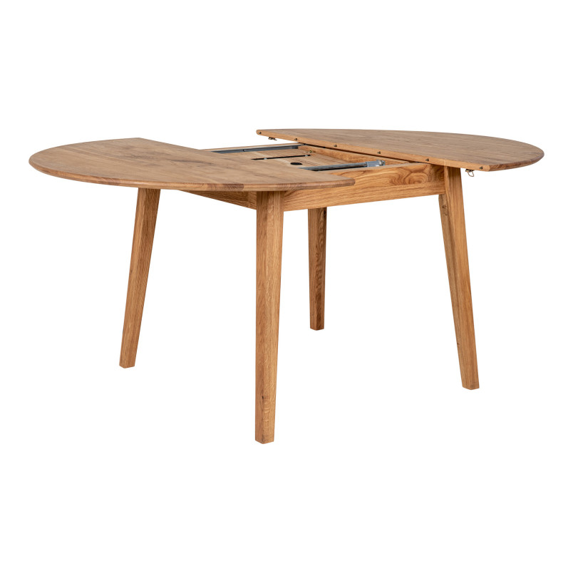 Stół drewniany okrągły z funkcją rozkładania Metz 118cm dąb olejowany House Nordic