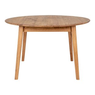 Stół drewniany okrągły z funkcją rozkładania Metz 118cm dąb olejowany House Nordic