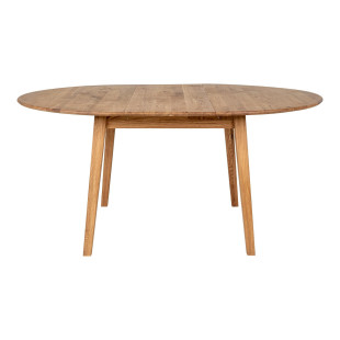 Stół drewniany okrągły z funkcją rozkładania Metz 118cm dąb olejowany House Nordic
