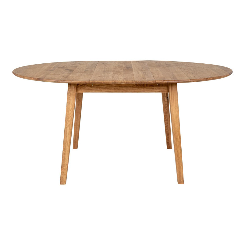 Stół drewniany okrągły z funkcją rozkładania Metz 118cm dąb olejowany House Nordic