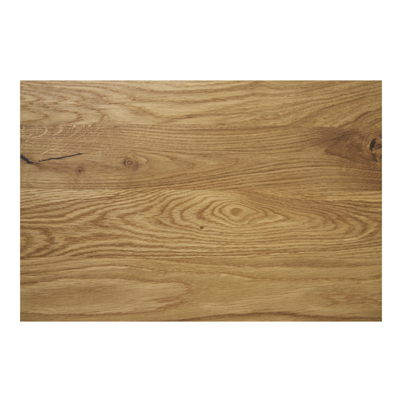 Stół drewniany kwadratowy na jednej nodze Lignano 70x70cm dąb naturalny / czarny House Nordic