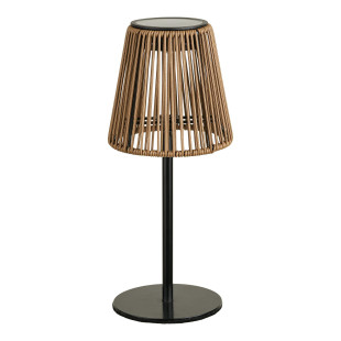 Lampka solarna na stół Salford LED brązowo-czarna House Nordic