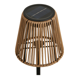 Lampka solarna na stół Salford LED brązowo-czarna House Nordic