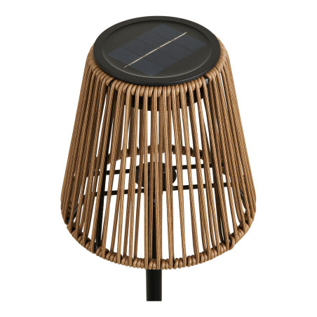 Lampka solarna na stół Salford LED brązowo-czarna House Nordic