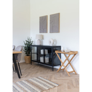 Lampa stołowa ceramiczna japandi Coft H46cm piaskowa House Nordic