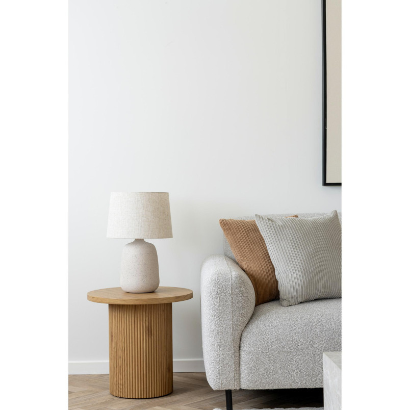 Lampa stołowa ceramiczna japandi Coft H46cm piaskowa House Nordic