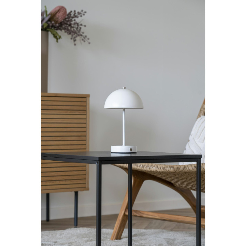 Lampka bezprzewodowa retro - grzybek Holt LED biała House Nordic