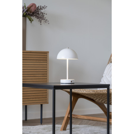 Lampka bezprzewodowa retro - grzybek Holt LED biała House Nordic