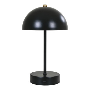 Lampka bezprzewodowa retro - grzybek Holt LED czarna House Nordic