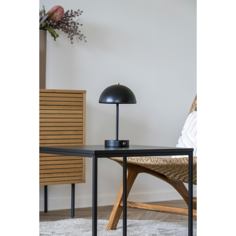 Lampka bezprzewodowa retro - grzybek Holt LED czarna House Nordic