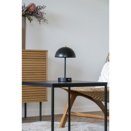 Lampka bezprzewodowa retro - grzybek Holt LED czarna House Nordic