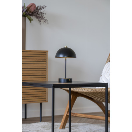 Lampka bezprzewodowa retro - grzybek Holt LED czarna House Nordic