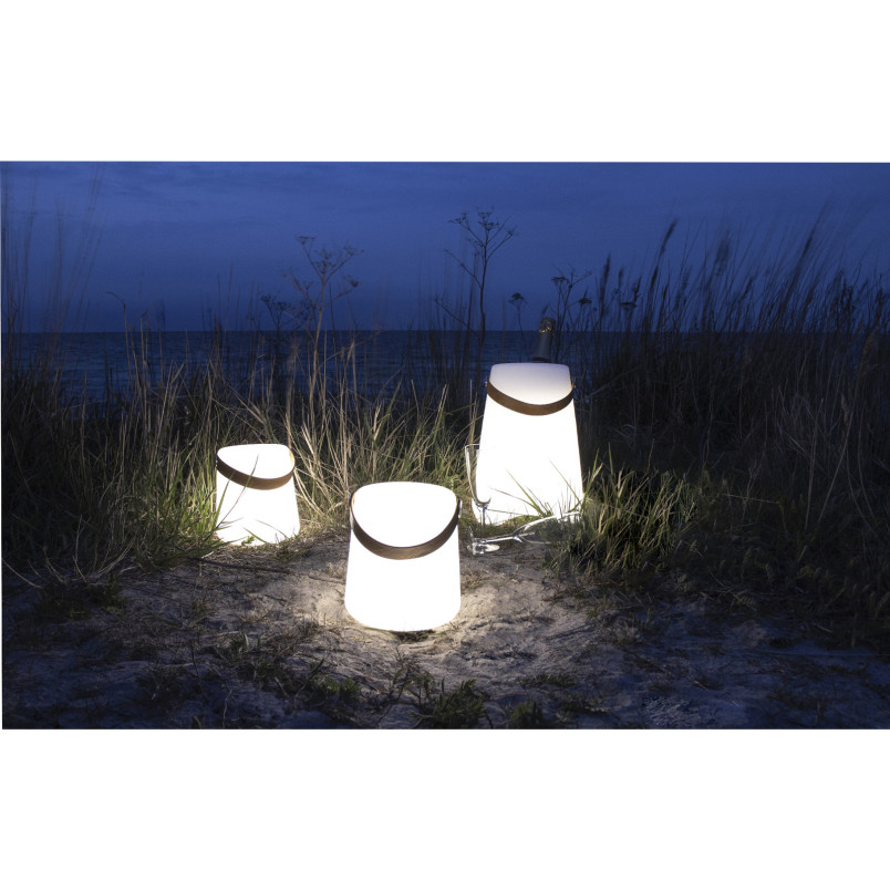 Lampka bezprzewodowa ogrodowa Bristol LED H21cm biała z paskiem House Nordic