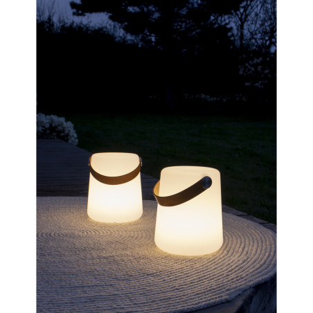 Lampka bezprzewodowa ogrodowa Bristol LED H21cm biała z paskiem House Nordic