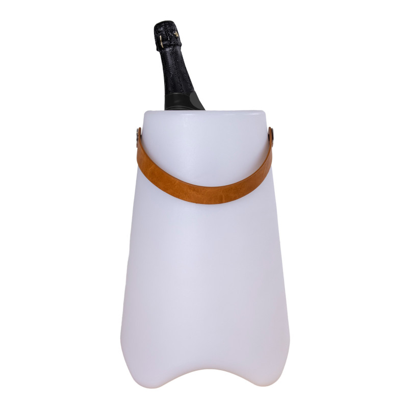 Lampka bezprzewodowa ogrodowa Bristol LED H37,5cm biała z paskiem House Nordic
