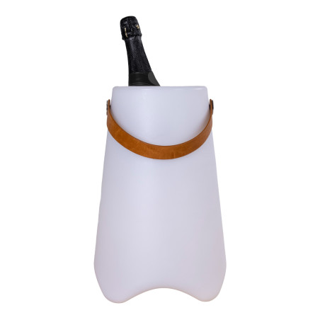 Lampka bezprzewodowa ogrodowa Bristol LED H37,5cm biała z paskiem House Nordic