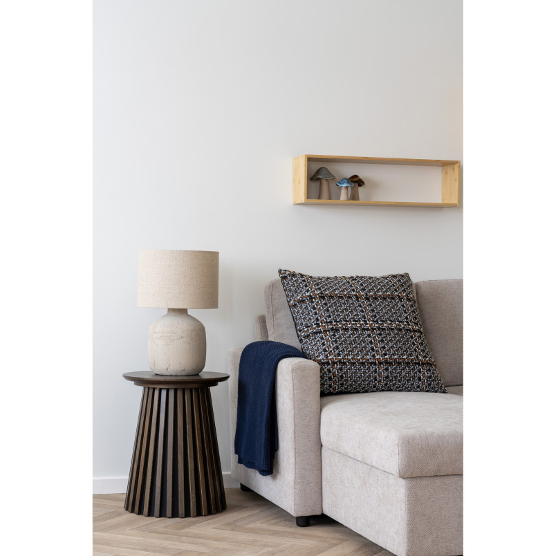 Lampa stołowa ceramiczna japandi Bilby H46,5cm szaro-beżowa House Nordic