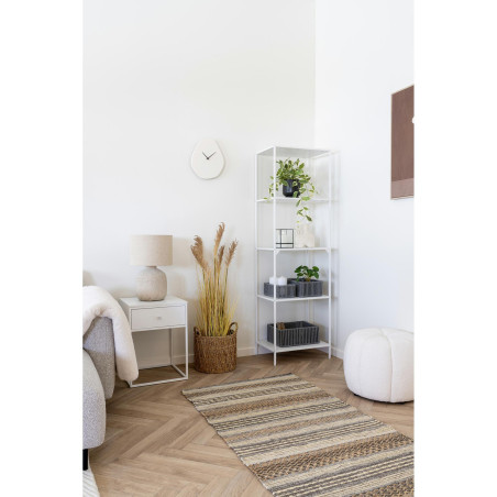 Lampa stołowa ceramiczna japandi Bilby H46,5cm szaro-beżowa House Nordic