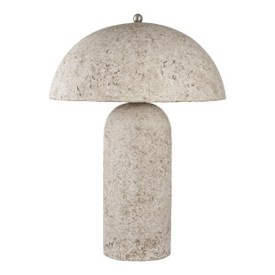 Lampa stołowa japandi z papieru mache Astley H49,5cm kamienny szary House Nordic