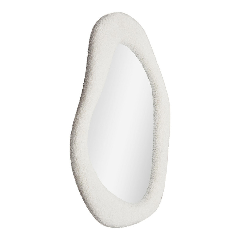 Lustro organiczne w tkaninowej ramie teddy Bosa 61x46,5cm białe House Nordic