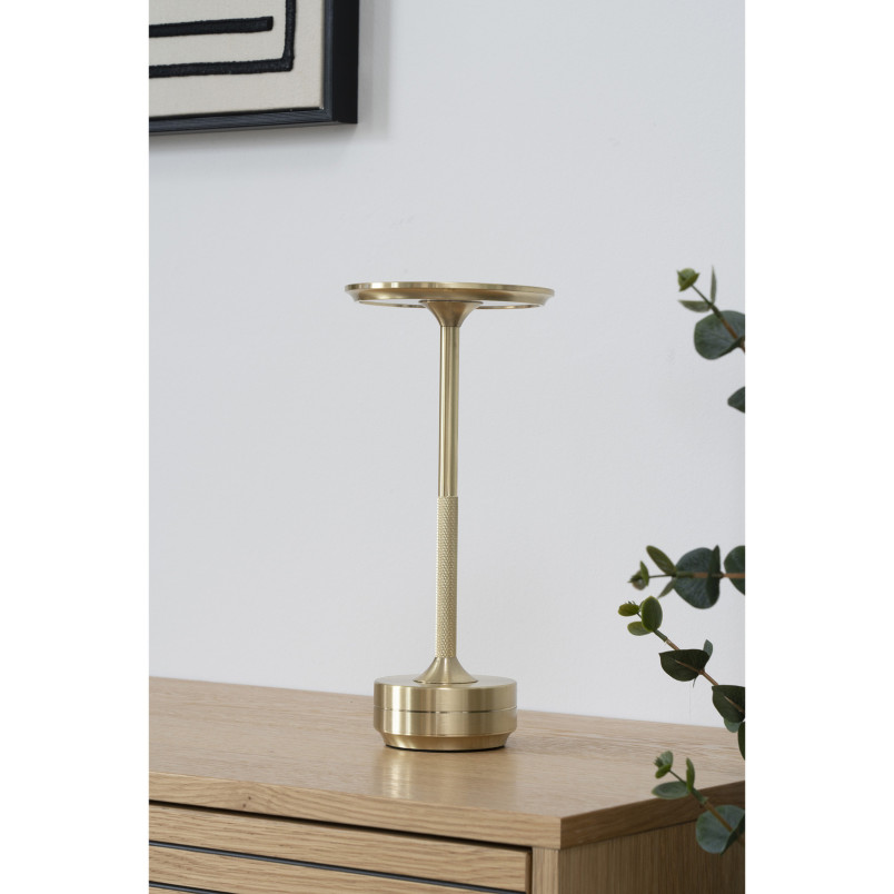 Lampa stołowa dotykowa - bezprzewodowa Lyneham LED złota House Nordic